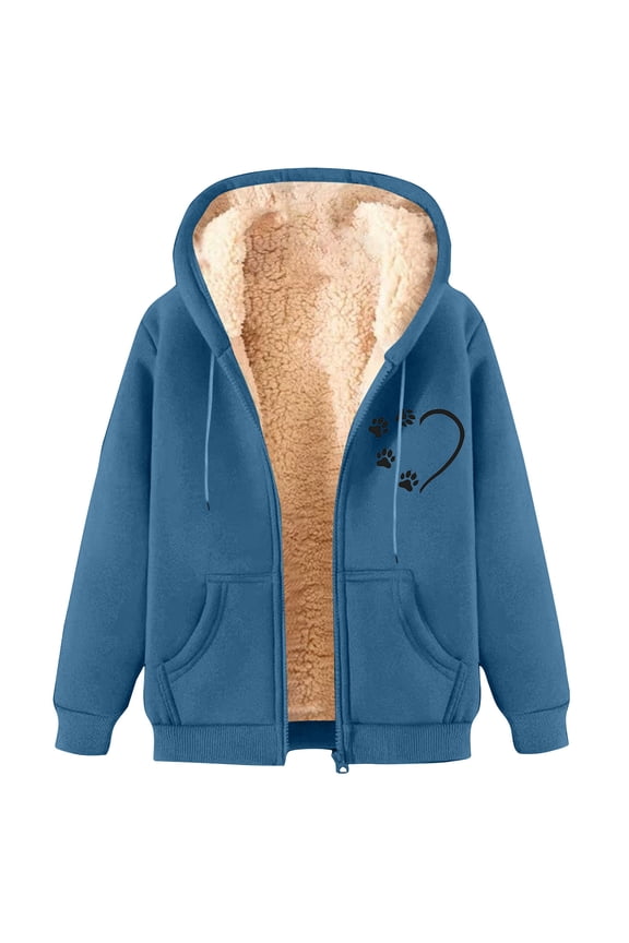Hoodies for Men Mens Casual Full Zip Up Hoodie Long Sleeve Sweatshirt Winter Trendy Fleece Lined Jumpers Casual Printed Jackets Mens Fluzzy Coats with Pocket