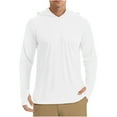 thumbnail image 1 of zfwon Hoodies for Men Sun Protection Hooded Sweatshirts Lightweight Solid Color Long Sleeve Tops Breathable Thin Workout Running Gym T Shirts Quick Dry Outdoor Fishing Hiking Pullover, 1 of 7