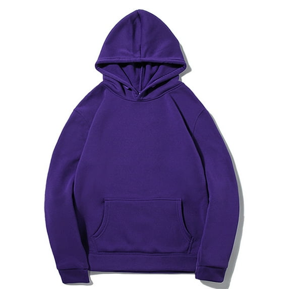 zfwon Hoodies for Men Unisex Sweatshirts Hooded Pullover Long Sleeve Solid Color Jumpers Fall Winter Outdoor Tops with Pocket Regular Fit Workout Athletic Sweatshirts