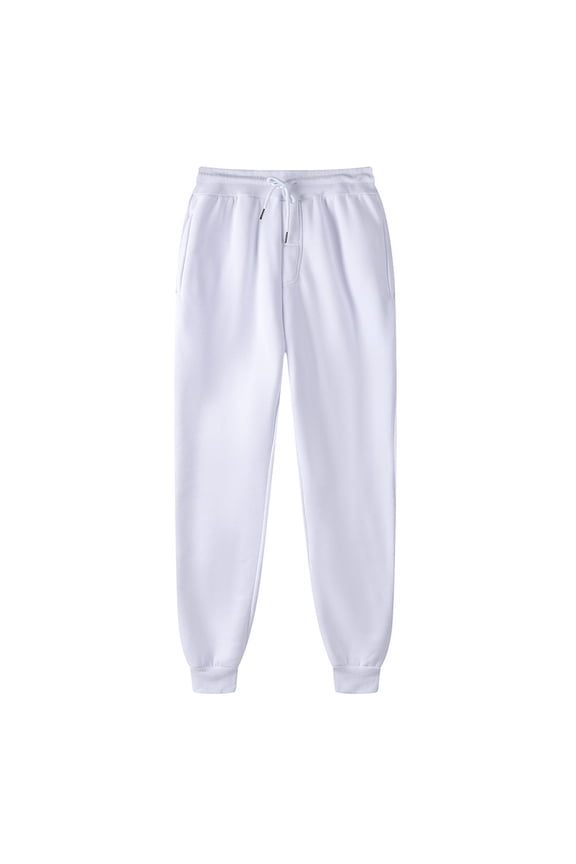 Joggers for Men Loose Plain Casual Simple Trousers with Pockets Fashion Tracksuit Bottoms Lightweight Gym Sport Running Pants Elastic Waist Drawstring Trousers Fall Winter