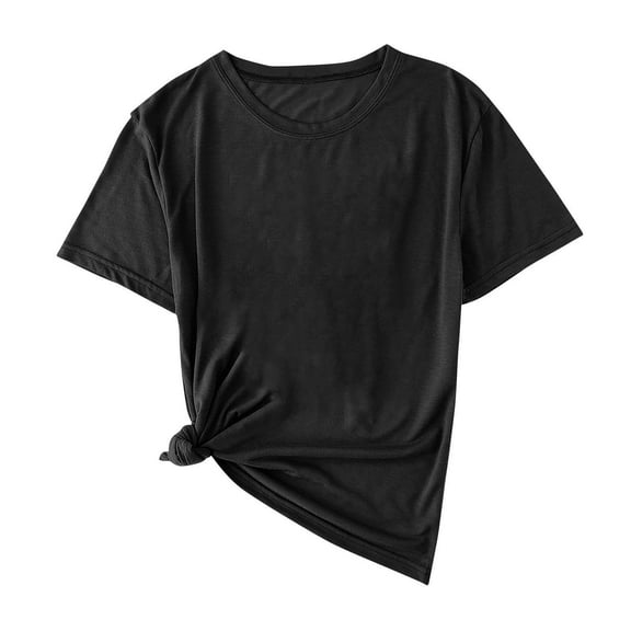 zfwon Men Tshirts Round-Neck Solid Fashion Oversized Short Sleeve Tee Shirt Gym Workout Athletic Breathable Running Tops Lightweight Summer Casual Blouse for Men