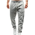 thumbnail image 1 of zfwon Men's Tracksuit Bottoms Loose Color Block Elastic Waist Sweatpants with Zip Pockets Comfy Wide Leg Straight Trousers Casual Outdoor Running Jogging Activewear, 1 of 6