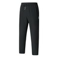 thumbnail image 1 of zfwon Mens Gym Trousers Quick Dry Jogger Bottom Straight Leg Pants Lightweight Drawstring Elastic Waist Trousers Breathable Solid Color Training Athletic Pants Lounge Wear with Pokcets, 1 of 8