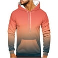 thumbnail image 1 of zfwon Mens Hooded Sweatshirts Gradient Long Sleeve Jumpers Plus Size Autumn Winter Leisure Sports Hoodies Thermal Lightweight Pullover Outdoor Running Hiking Jumper, 1 of 5