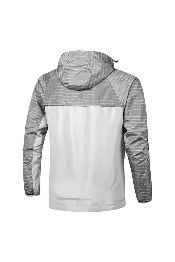 Mens Lightweight Coats and Jackets Oversized Outdoor Waterproof Windproof Raincoats Fashion Long Sleeve Color Block Jackets Trendy Hooded Camping Going Out Wear