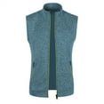 thumbnail image 1 of zfwon Mens Sleeveless Jackets Winter Zip Up Coats Solid Color Stand Collar Jackets Casual Loose Outdoor Hiking Running Jumpers Fashion Comfortable Business Coats with Zip Pockets Autumn Winter, 1 of 6