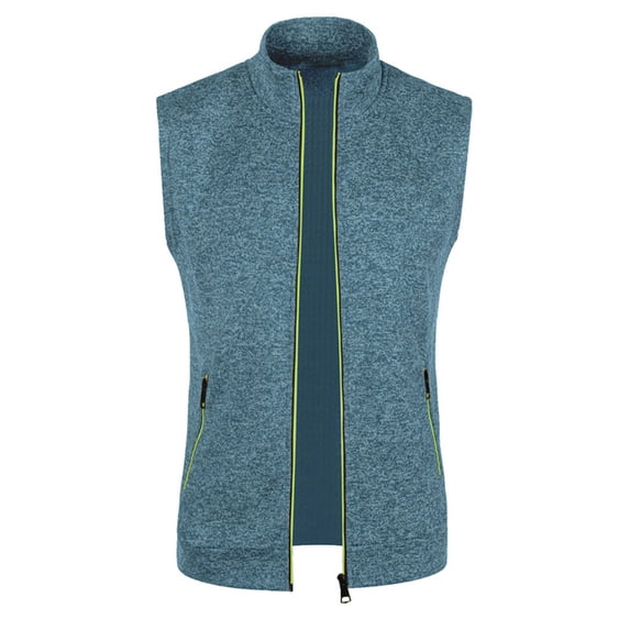 zfwon Mens Sleeveless Jackets Winter Zip Up Coats Solid Color Stand Collar Jackets Casual Loose Outdoor Hiking Running Jumpers Fashion Comfortable Business Coats with Zip Pockets Autumn Winter