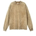 thumbnail image 1 of zfwon Mens T Shirt Unisex Vintage Washed Distressed Tops Oversized Solid Color Long Sleeve Pullover Round Neck Sport Tees Daily Wear Tops Basic Bottoms Sweatshirts, 1 of 3