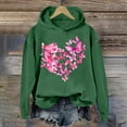 thumbnail image 1 of WJHWSX Hoodies for Women,Womens Hoodies,Soft,Comfort Fit,Polyester,Green,2XL(US:12), 1 of 6