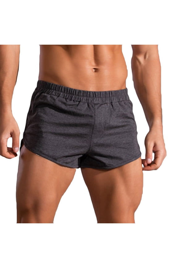 Running Shorts Men Oversized Cotton Elastic Waist Gym Shorts Fashion Summer Solid Color Lightweight Comfy Athletic Workout Bodybuilding Training Trunks