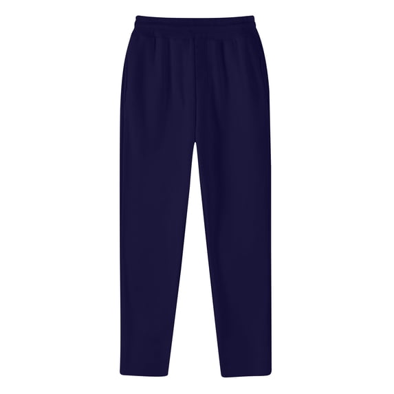 zfwon Sweatpants for Men Solid Color Straight Leg Open Bottom Trousers Loose Fit Lightweight Fleece Sports Trousers Winter Warm Workout Gym Sports Everyday Wear Pants with Pockets