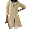 thumbnail image 1 of zfwon Zip Up Hooded Sweatshirts for Women Plus Size S-5XL Solid Color Hoodies Drawstring Long Sleeve Jacket with Pockets Casual Streetwear Coat with Irregular Hem, 1 of 9