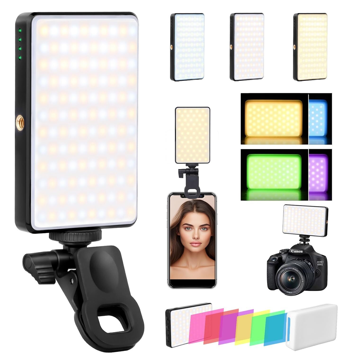 zhanSHUI LED Phone Light Portable Selfie Light for iPhone/iPad