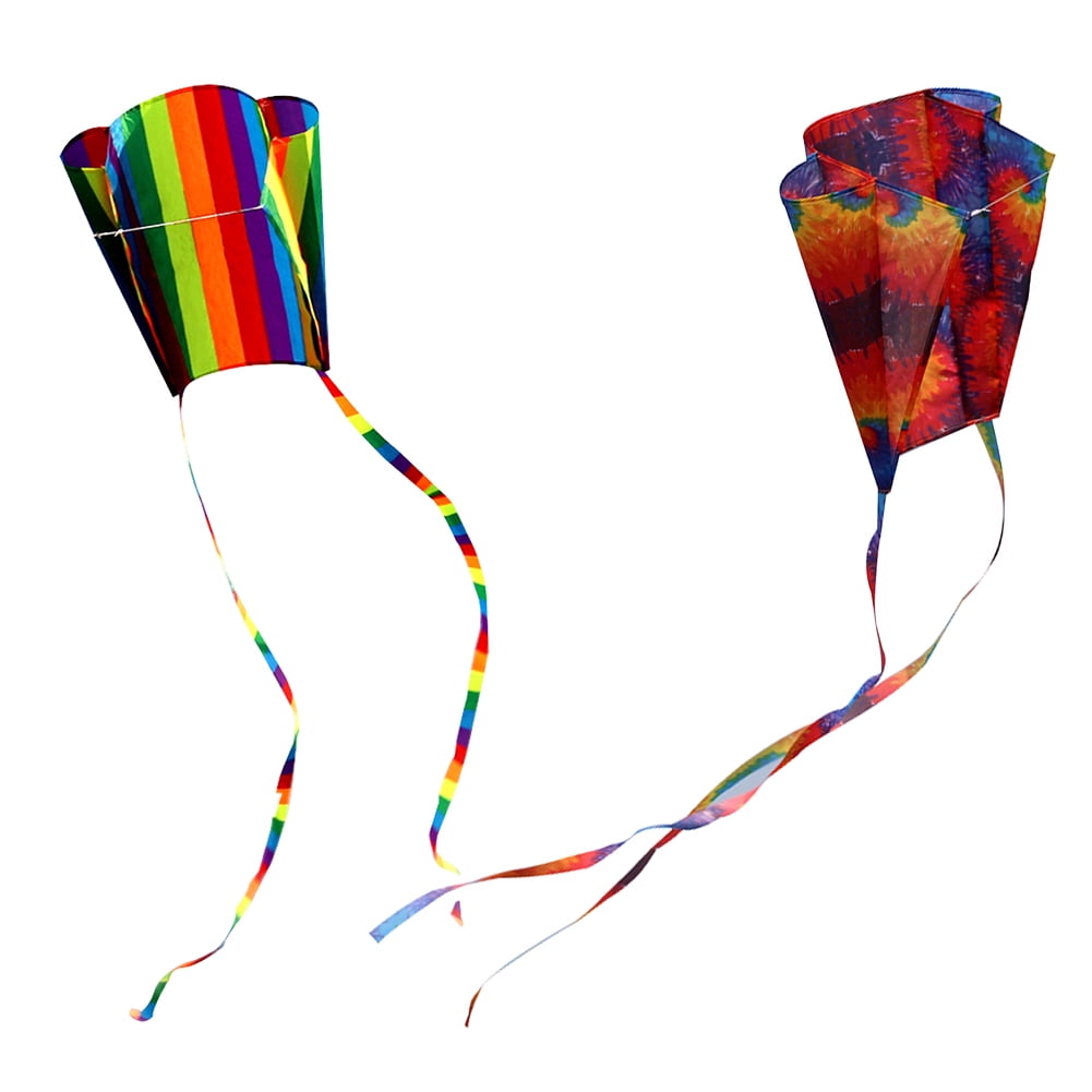 zhaomeidaxi Easy to Fly Colorful Parafoil Long Tail Kite with 30m Line