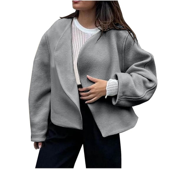 Sevevn Winter Coats for Winter Fashion Women's Casual Long Sleeve Solid Button Ladies Tops Blouse Coat Outwear Jacket Gift for Girls