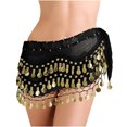 thumbnail image 1 of zhi Women's Belly Dance Waist Skirt - Dance Practice & Performance，Black，Free Size, 1 of 6