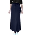 thumbnail image 1 of zhi Women's Drawstring Waist Midi Skirt - Office Casual & Leisure Wear，Dark Blue，26, 1 of 5