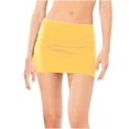 thumbnail image 1 of zhi Women's Fitted Mini Skirt - Casual Errands & Brunch Dates，Yellow，M, 1 of 6