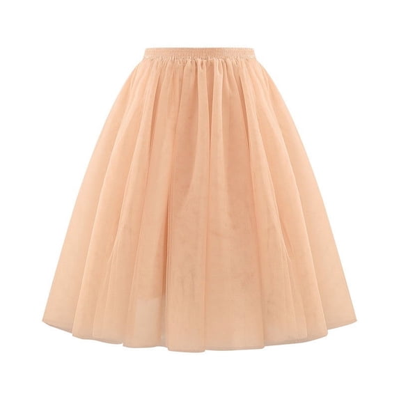 zhi Women's Fluffy Tutu Skirt - Party & Outfit Styling,Rose Gold,L