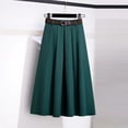 thumbnail image 1 of zhi Women's High-Waisted Pleated Maxi Skirt - Everyday Styling & Outings，Green，XXXXXL, 1 of 6