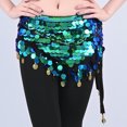 thumbnail image 1 of zhi Women's Ornate Belly Dance Waist Skirt - Dance Practice & Events，Green，Free Size, 1 of 3