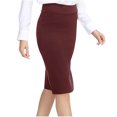 thumbnail image 1 of zhi Women's Pencil Midi Skirt - Office Casual & Daily Wear，Wine，M, 1 of 6