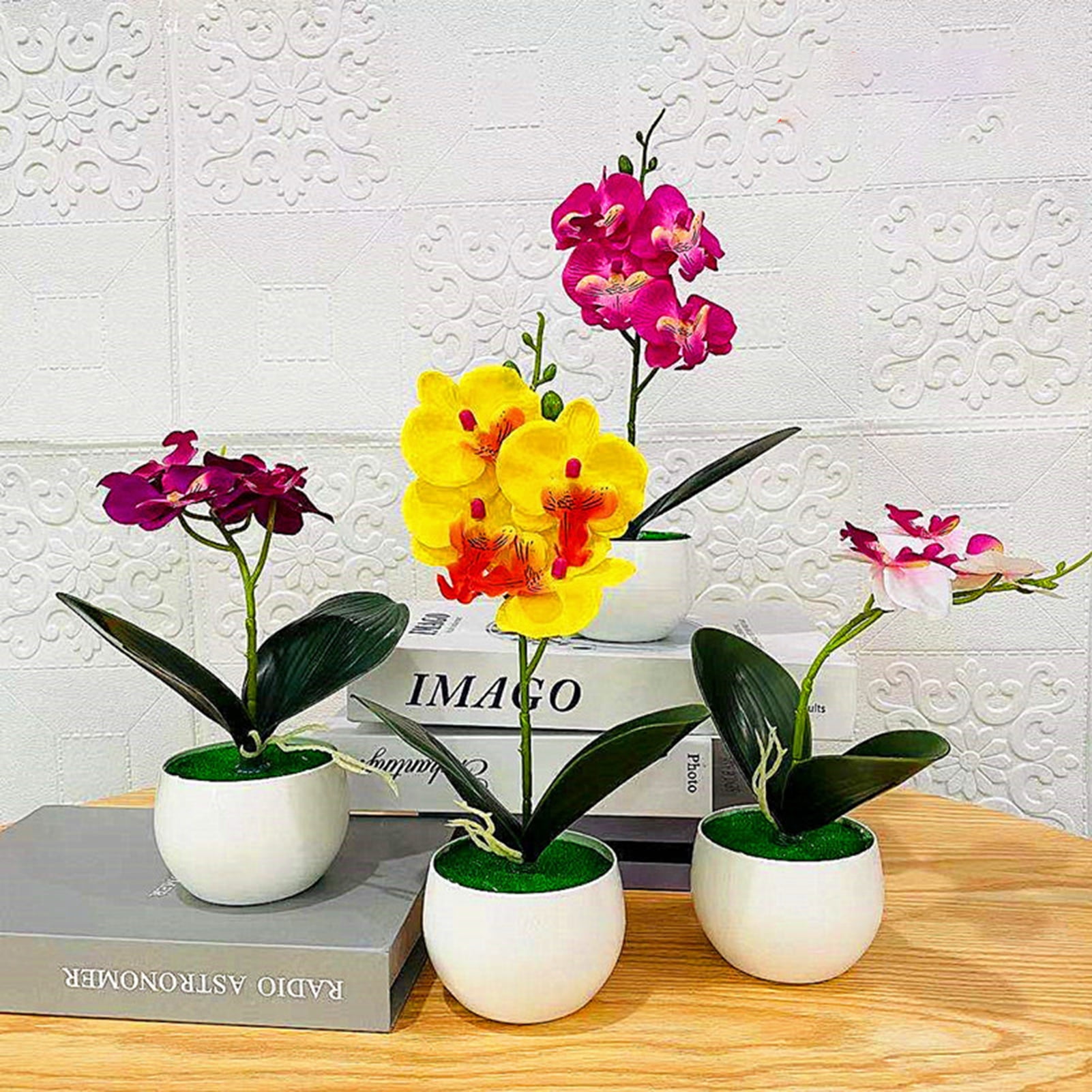 zhikuangxia 1 Set Fake Bonsai Realistic Anti Fade Faux Silk Flower ...