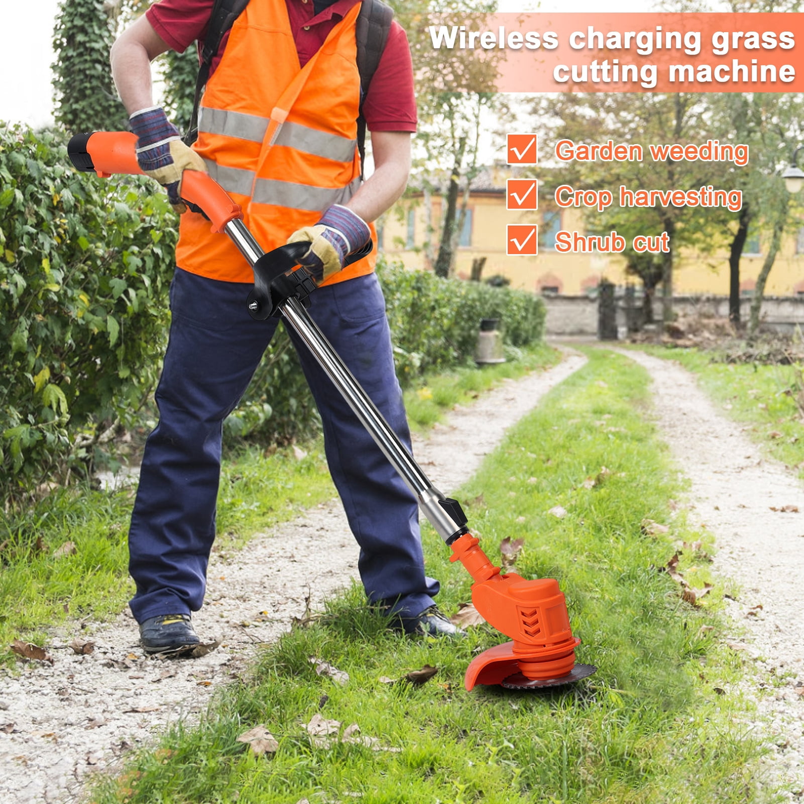 Zhikuangxia 12 Volt Straight Shaft String Trimmer, Rechargeable ...