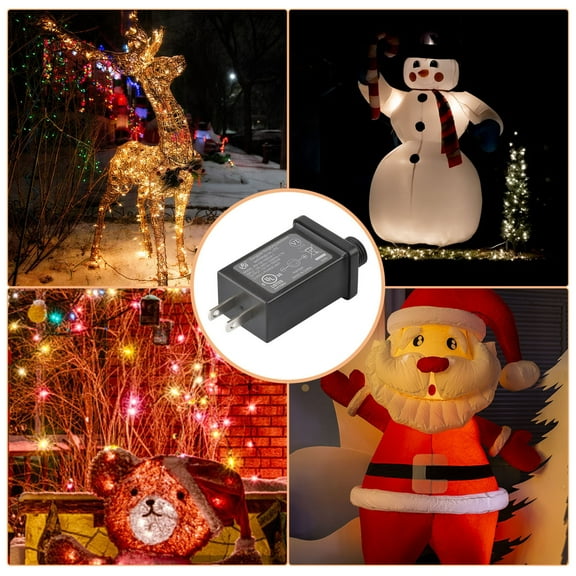 zhmrfg 12V Low-Voltage Power Adapter for Christmas Inflatable Decorations, Stable Power Supply for Holiday Lights, LED Displays, Yard and Patio Decorations, Outdoor and Indoor Christmas Use