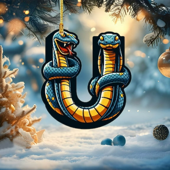 zhmrfg 2D Acrylic Christmas Tree Alphabet Pendant Personalized Initial Letter Hanging Ornament For Family Name Xmas Decoration Gift For Tree Wall Door Car Office Holiday Party Home Decor