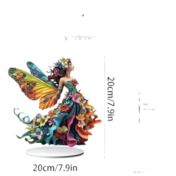 zhmrfg Acrylic Fairy Standee, Whimsical Desktop Decor for Valentine's Day, Office, Home & Gift Display, Elegant Acrylic Figurine for Anime Fans, Birthday & Anniversary Gift, Beautiful Room Accessory