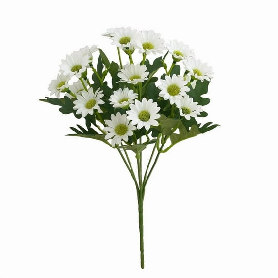 zhmrfg Artificial Chamomile Bouquet Fresh Silk Daisy Flower Bunch Faux Chrysanthemum Long Stem Flower Arrangement For Wedding Home Office Table Centerpiece Spring Summer Floral Decoration