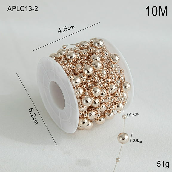 zhmrfg Christmas Bead Chain Decoration Electroplated Metallic Garland String Shiny DIY Ornament for Tree Wall Wreath Fireplace Home Office Party Holiday Decor Enhancing Christmas Glamour