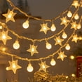 thumbnail image 1 of zhmrfg Christmas Luminous Night Light String Garland White Star Shaped Warm LED Decorations for Table Tree Wall Patio Office Holiday Party Seasonal Ambiance Cozy Winter Lighting, 1 of 7