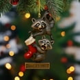 thumbnail image 1 of zhmrfg Christmas Raccoon Ornament 2D Flat Acrylic Pendant Holiday Tree Decoration for Home Office Bedroom Table Shelf Seasonal Celebration Xmas Party Decor Playful Whimsical Accent, 1 of 4