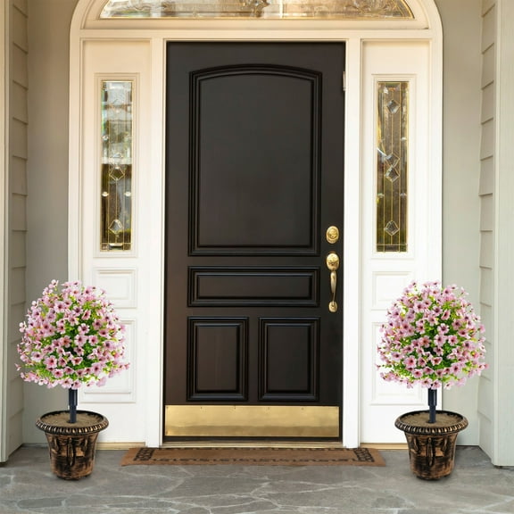 zhmrfg Garden Bonsai Artificial Violet Peg Decor, Lifelike Design Durable Material Decor, Easy Installation (Insert Ground) Ornament for Garden Backyard Yard Outdoor Decor