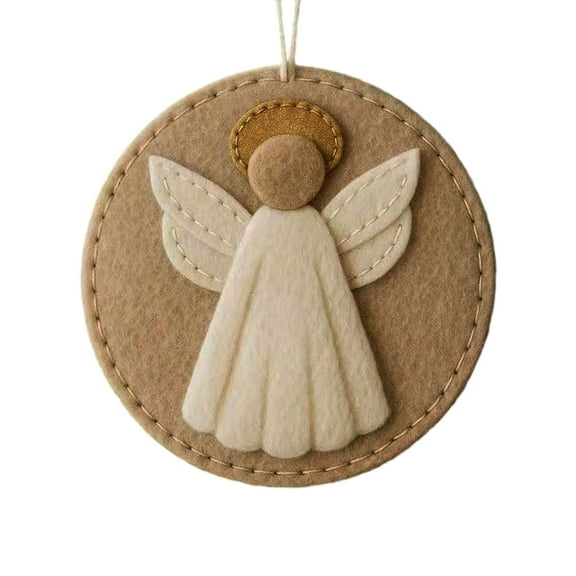 zhmrfg Hand-Embroidered Christmas Ornament Holiday Gift Hanging Decoration Religious Scene Soft Durable Fabric Indoor Outdoor Home Accent Festive Celebration Seasonal Decoration