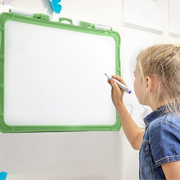 zhmrfg Magnetic Double Sided Whiteboard 14 x 10 Inch Dry Erase Board with Marker Hanging Rope, Reusable Writing Drawing Message Board for Home Office School Locker Holiday Planning Christmas Decor