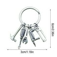thumbnail image 1 of zhmrfg Miniature Tool Keychain Pendant Saw Screwdriver Wrench Drill Metal Key Ring for Garage Workshop Bag Backpack Accessories, Functional DIY Gift for Dad Handyman Hobby Enthusiast Home Office Use, 1 of 5