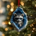 thumbnail image 1 of zhmrfg Owl Raccoon Christmas Tree Pendant - Charming 2D Flat Acrylic Decoration, Perfect for Holiday Decor, Wreaths, Garlands, and Gift Wrapping, Ideal Gift for Animal Lovers and Holiday Enthusiasts, 1 of 7