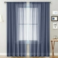 thumbnail image 1 of zhmrfg Sheer Curtains 84" Length Rod Pocket Semi Sheer Window Curtains Light Filtering Drapes for Living Room Bedroom Balcony Modern Home Office Decor Privacy Layer Elegant Window Treatment, 1 of 6