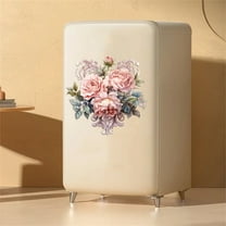 zhmrfg Valentine's Day Flower Wall Stickers, Romantic Pink Floral Decals for Home, Bedroom, and Office Wall Decor, Easy to Apply, Removable Stickers for Valentine's Day, Weddings, and Anniversaries