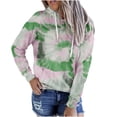 thumbnail image 1 of zhmrfg Women's Tie Dye Hoodies Cute Color Block Long Sleeve Drawstring Sweatshirts Lightweight Pullover Shirts Tops with Pocket Comfy Fall Fashion 2024, 1 of 2