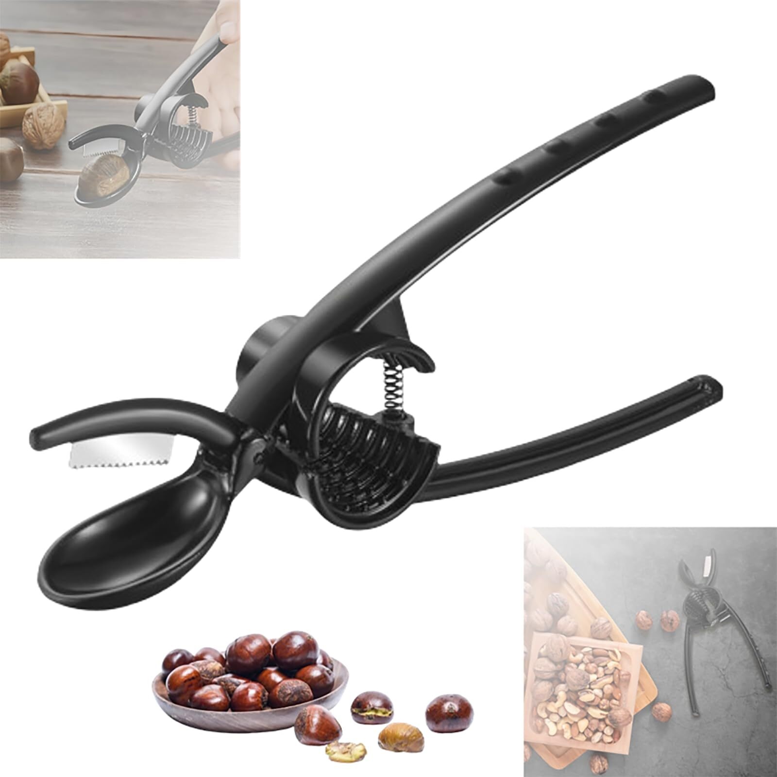 zhojing 2-in-1 Nut Cracker Walnut, 2024 Upgrade Nutcracker Tool Heavy ...