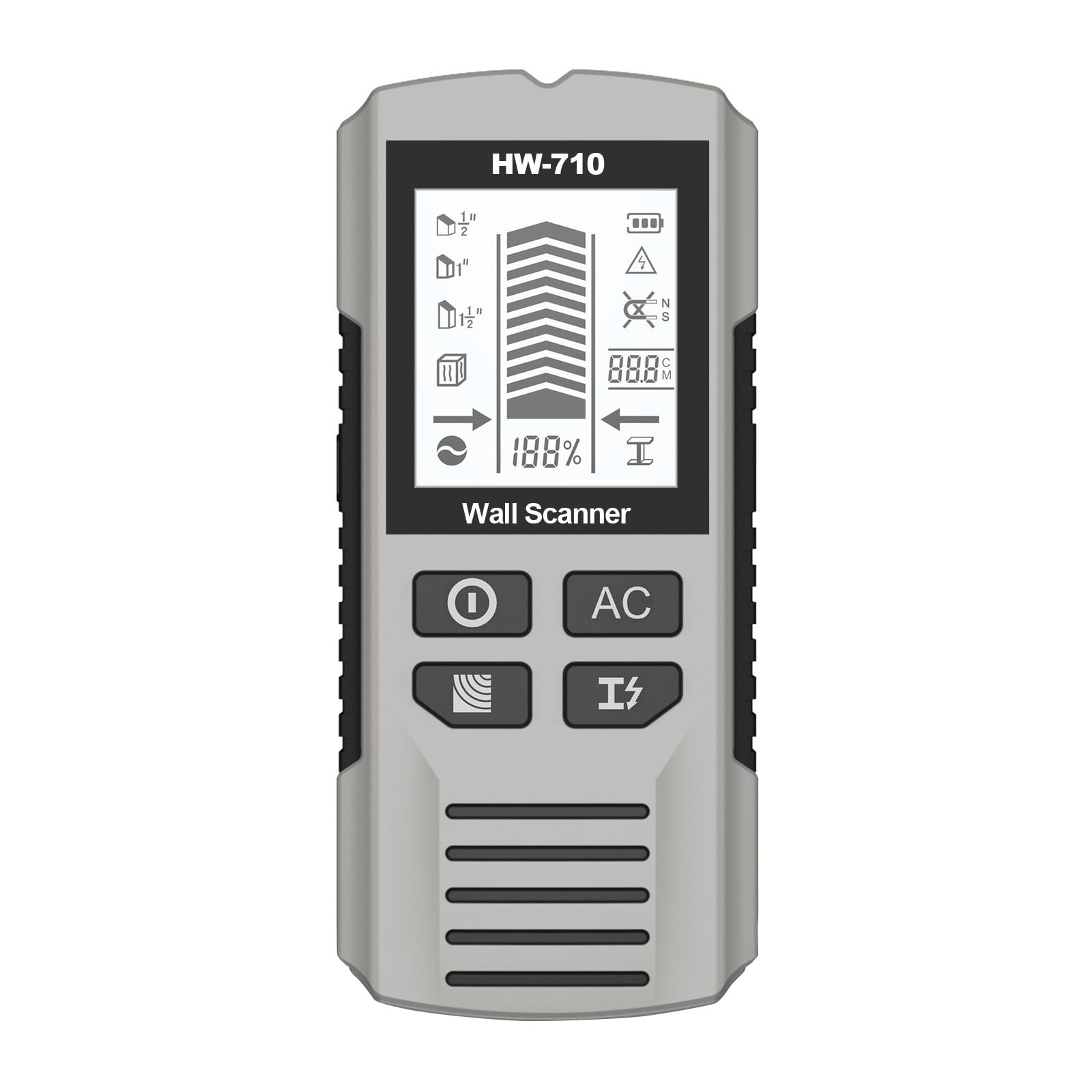 zhonghuaying 1 Pack Multi-Function Wall , Handheld Stud Finder, Digital Scanner for Metal and Live AC Wires Silver