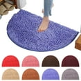 thumbnail image 1 of zhonghuaying 1 Pack Semicircle Absorbent Bath Mat, Soft Half-Round Rug for Bathroom Entryways, 1 of 4