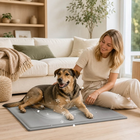 zhonghuaying 1 pack 30x40cm Recessed Square Frame Pet Rest Pocket, Light Gray Solid Even Top Layer Print Pet Crate Tray, Season Balanced State Indoor Pet Housing Wrap for Small Medium Dogs & Cats