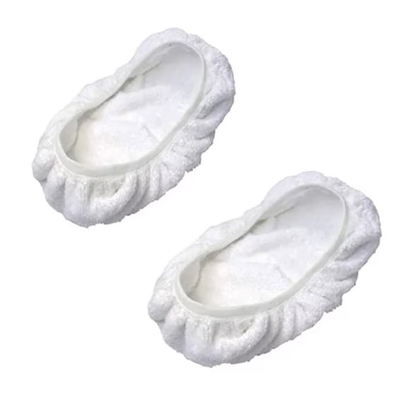 zhonghuaying 2 Pack Flat Mop Replacement Covers, Washable Mop Head Sleeves, Reusable Cleaning Pads for Hard Floor Care