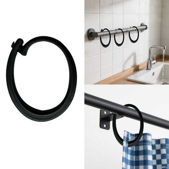 zhonghuaying 30 Count Open Loop Hanging Ring Snap Open Curtain Rod Attaching Loop For Indoor Window Cloth Suspension Layout Matching Supply