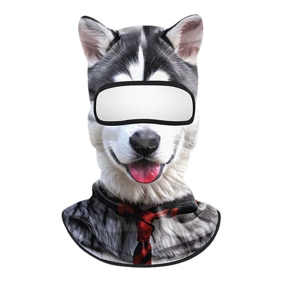 zhonghuaying 3D Animals cold climate head covering Face full head covering with Ears Cute Animal cold weather head wrap Suitable for Festivals Raves Party Outdoor Activities